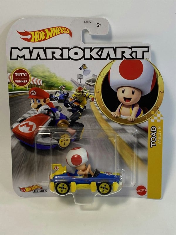 mario kart toad mach 8 hot wheels hdb35