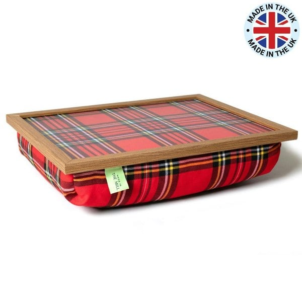 Made in the Mill Royal Stewart Red Tartan Luxury Lap Tray with Bean Bag