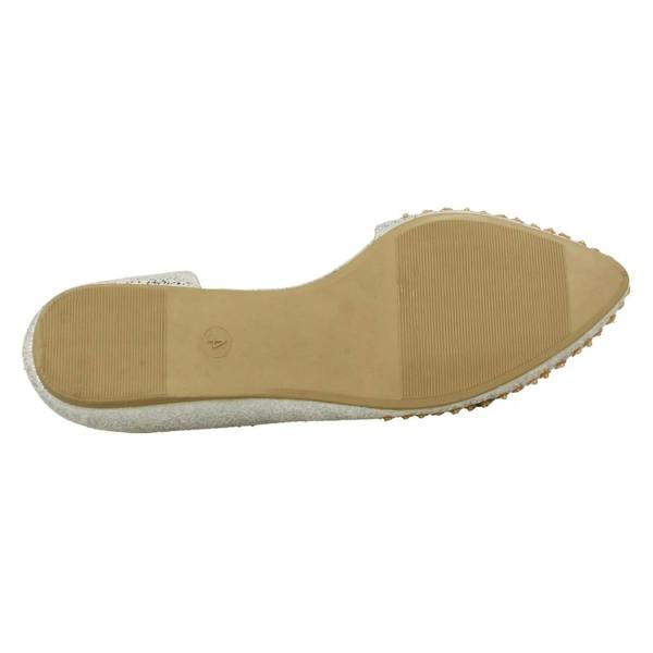 Spot On Ladies Spot On Sequin Ballerinas With Flower Detail F80374