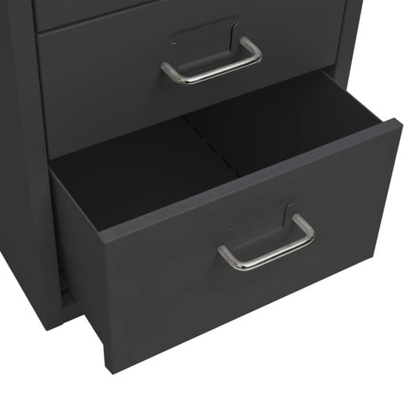 Berkfield Mobile File Cabinet Anthracite 28x41x69 cm Metal
