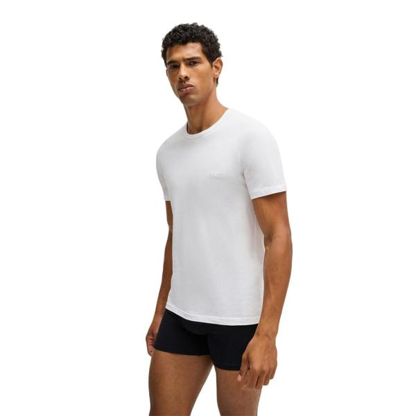 Boss Mens Crew Neck Regular T-Shirt (Pack of 3) - Navy/Black/White - 