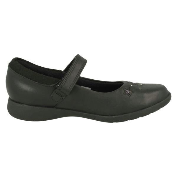 Clarks Girls Clarks Star Detailed School Shoes Etch Bright