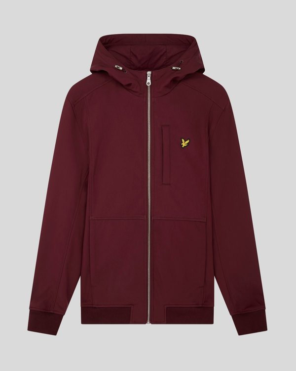 Lyle & Scott Fleece Lined Softshell Jacket - Burgundy