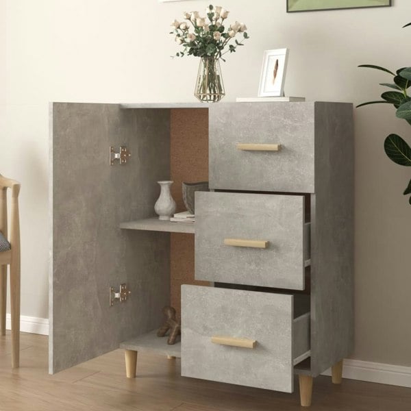Berkfield Sideboard Concrete Grey 69.5x34x90 cm Engineered Wood