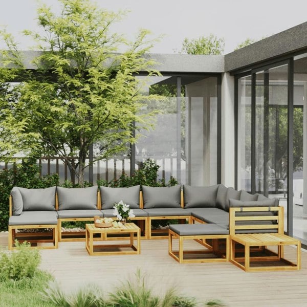 Berkfield 12 Piece Garden Lounge Set with Cushions Solid Wood Acacia (UK/IE/FI/NO only)