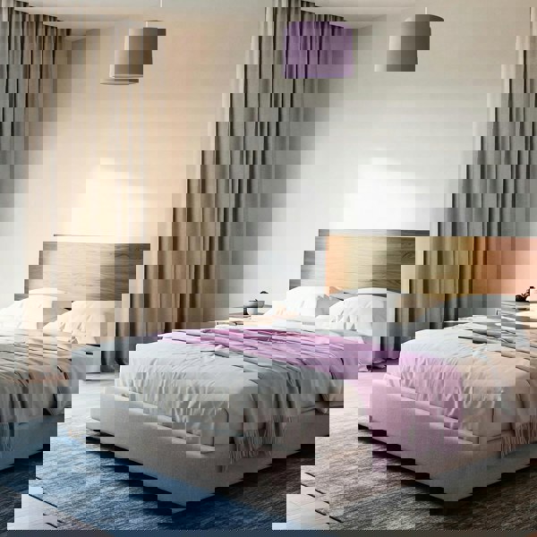 Soft Velvet Dark Lilac Fabric Round Lamp Shade for Table or Pendant Image 6