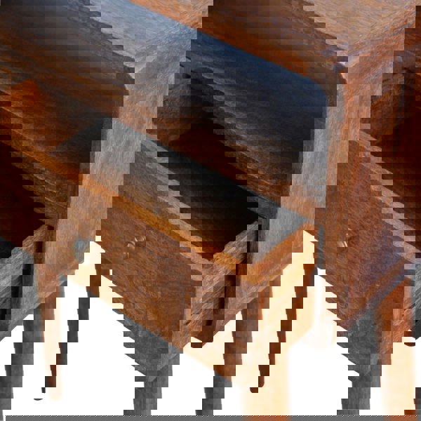 Artisan Furniture Solid Wood Curved Chestnut Console Table