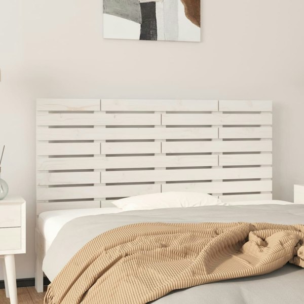 Berkfield Wall Headboard White 126x3x63 cm Solid Wood Pine