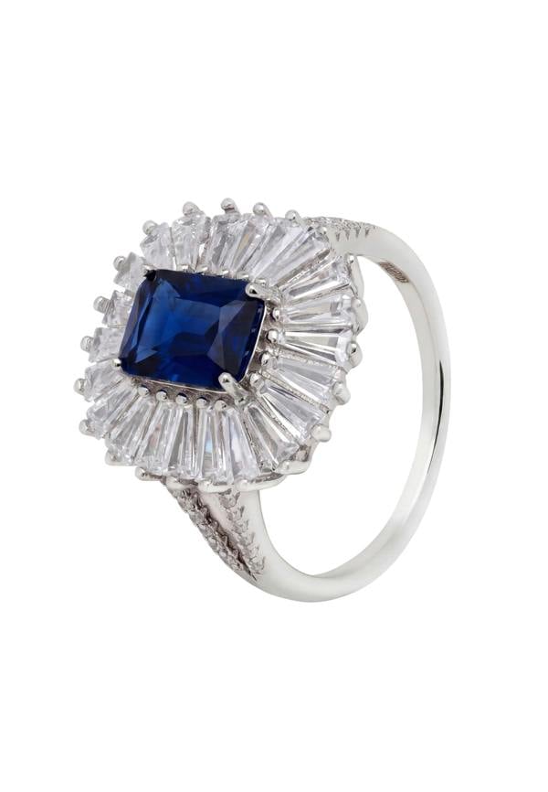 Latelita Countess Cocktail Ring Sapphire Silver