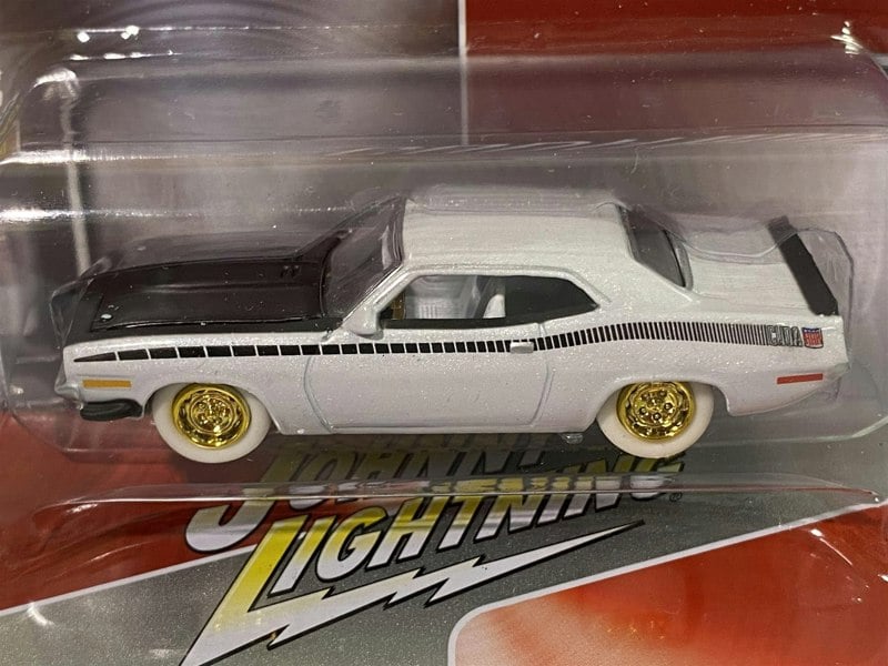 rare 1970 plymouth aar cuda tin box white lightning jlct005