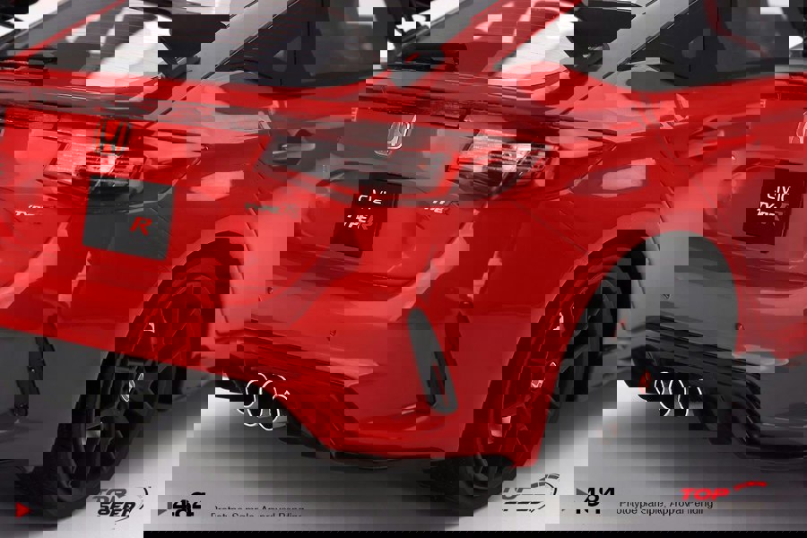 TSM Honda Civic Type R Rallye Red RHD 2023 1:18 Scale TSM TS0484