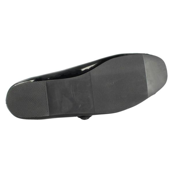 Savannah Ladies Savannah Flat Elasticated Strap Slip On Smart Shoes F80584