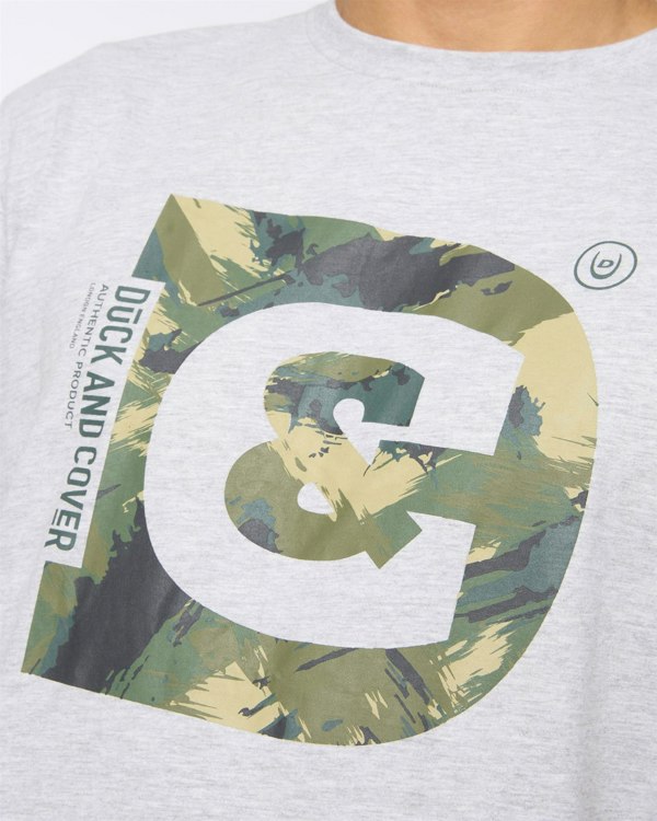 Duck and Cover Deecee T-Shirt - Grey Marl