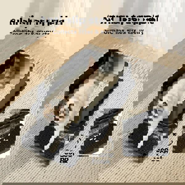 Skylos Cat Litter Box Stainless Steel Large Enclosed Toilet Tray Anti-Splashing