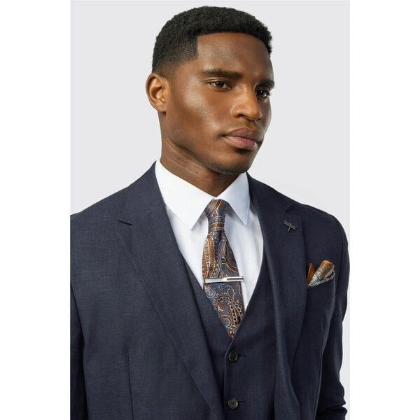 Ted Baker Tailored Fit Navy Linen Cotton Jacket