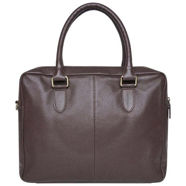 Barneys Originals Brown Leather Laptop Bag