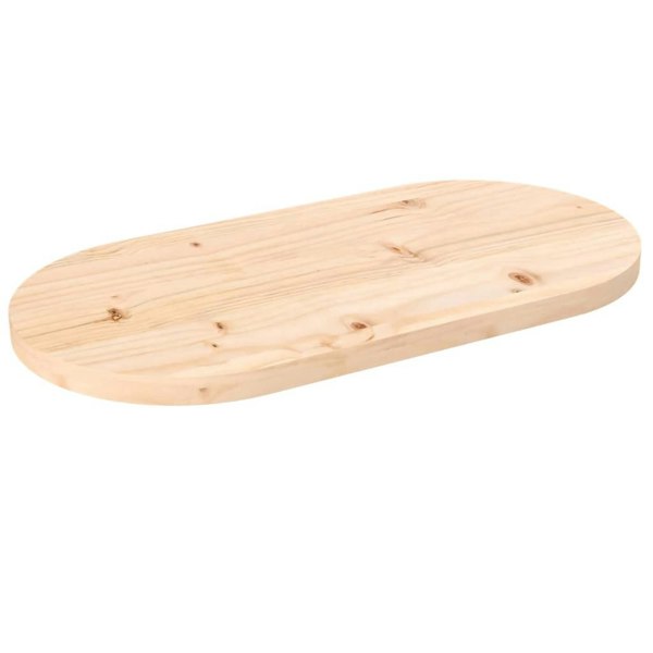 Berkfield Table Top 60x30x2.5 cm Solid Wood Pine Oval