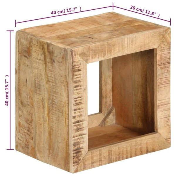 Berkfield Stool 40x30x40 cm Solid Wood Mango