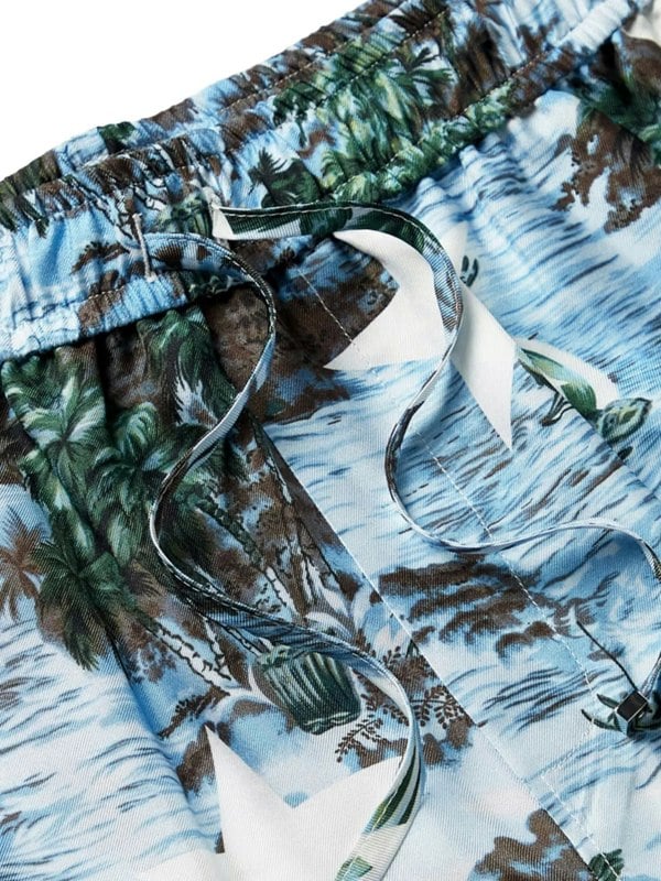 AMIRI Tropical Star Swim Shorts - Blue