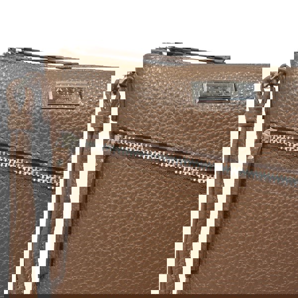 Assots London 'ROSY' Tan Pebble Grain Soft Real Leather Crossbody Bag