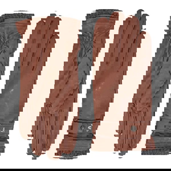 Infinity Leather Men’s Genuine Leather Ribbed Knit Cuff Gloves