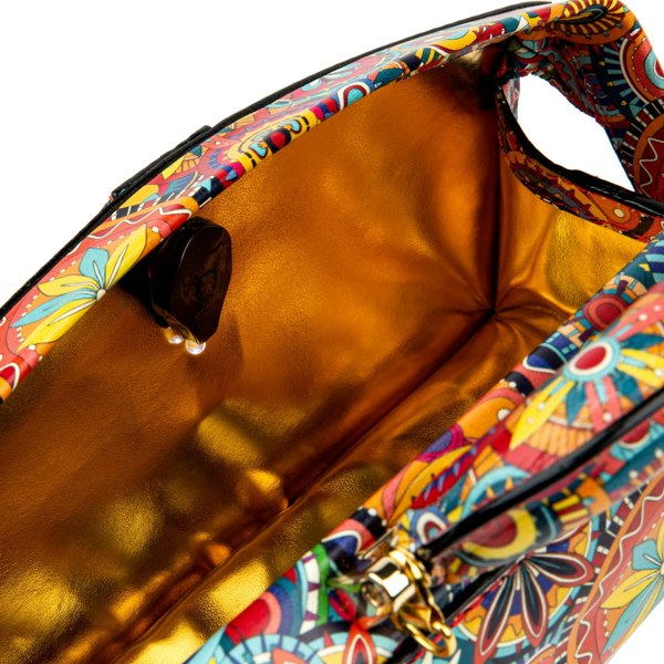 Embassy London Gazelle - Signature Print - Women's bowling bag with handle and strap