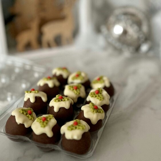 CHOC ON CHOC Caramel Filled Christmas Puddings
