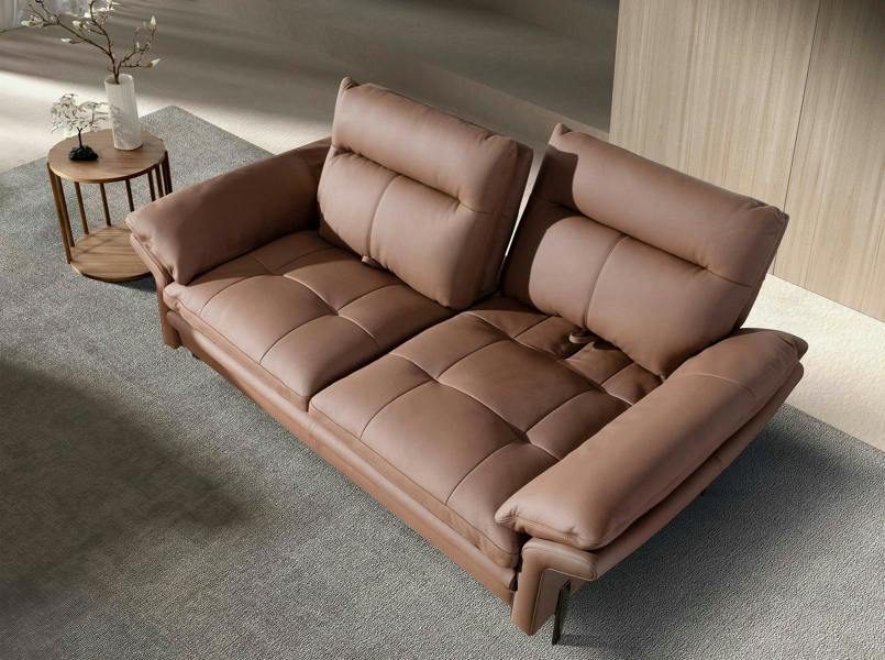 Angel Cerdá Brown leather sofa 6241/6242