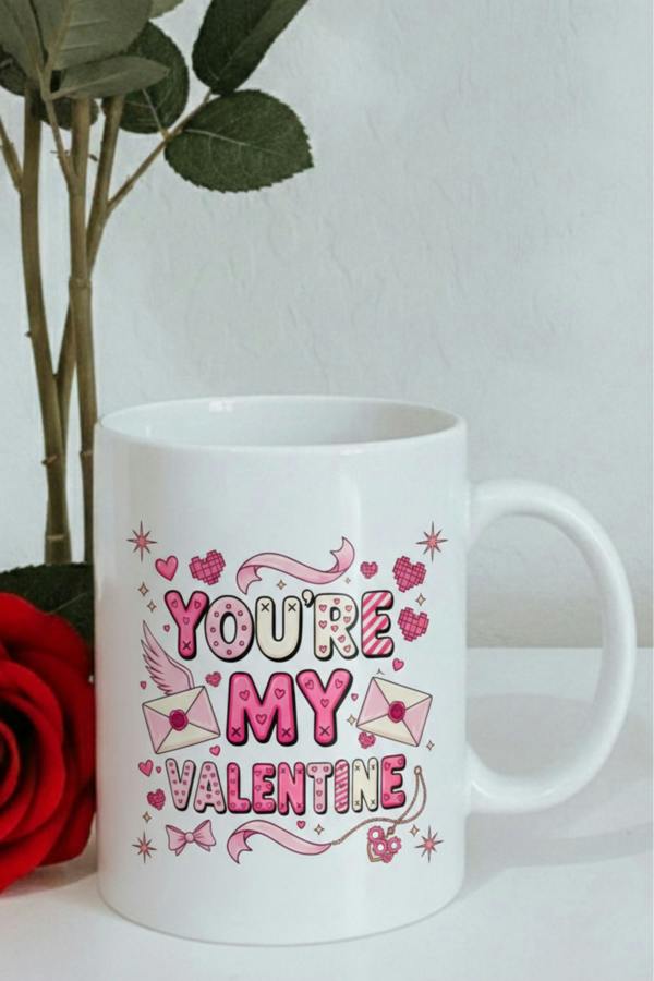 Dyzi You’re My Valentine Printed Ceramic Mug Valentine’s Day Gift