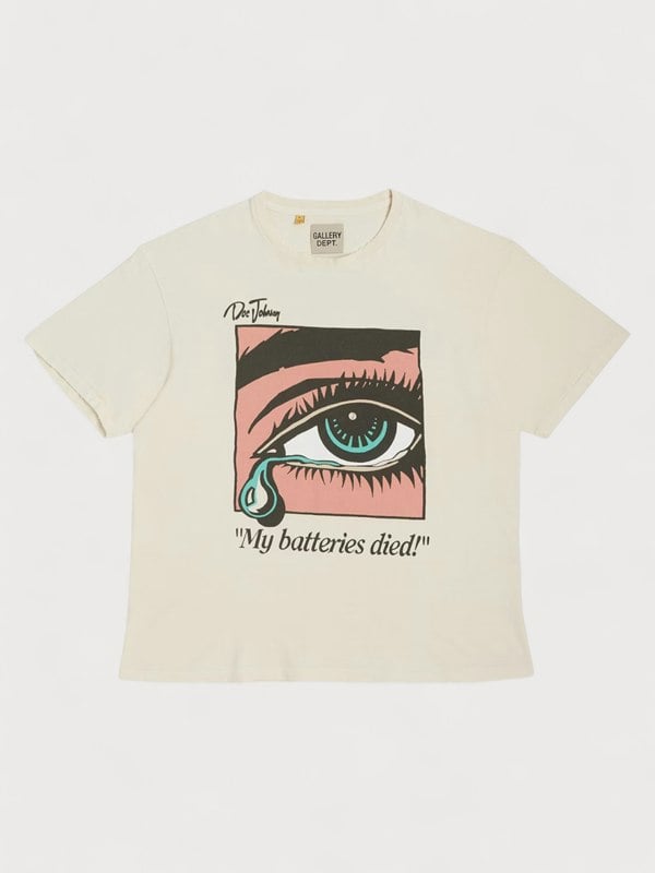 Gallery Dept. Dead Batteries Tee Antique White - Mens