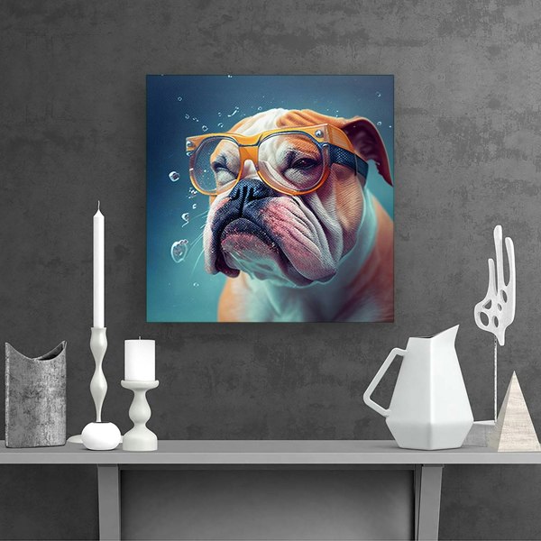 Warren Reed Bulldog Splash Art Canvas