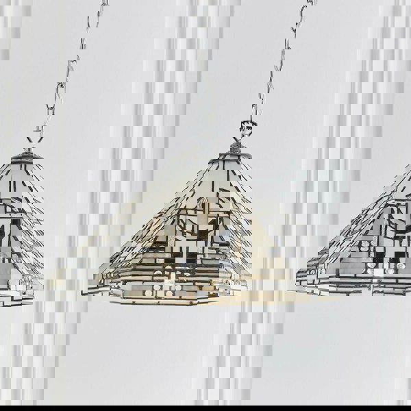 Tiffany Glass Hanging Ceiling Pendant Light Chrome Chain 1 Lamp Shade i00139 Loops