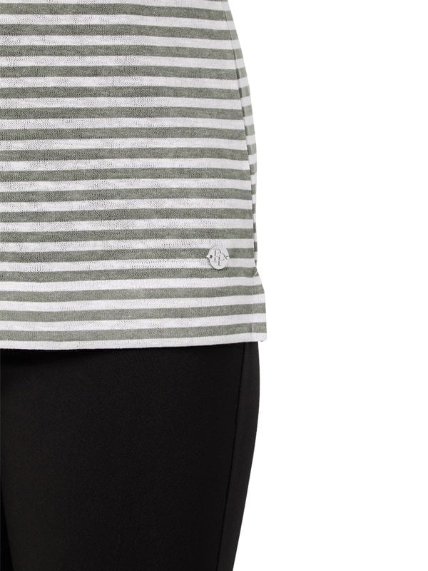 PennyPlain Printed Stripe Top - Sage