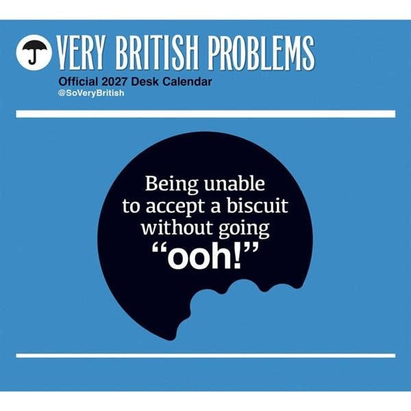 Very British Problems Desk Calendar 2027, Desk Calendars, Day To View, Humour, Gift