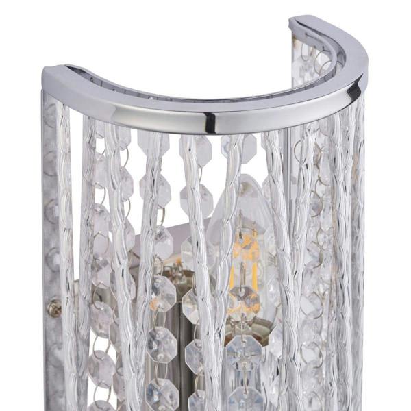 Pagazzi Lighting Marissa Chrome & Crystal Wall Light