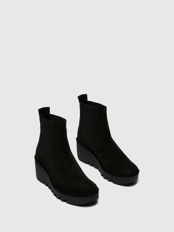Fly London BAGU233FLY Womens Chelsea Boots Black Suede