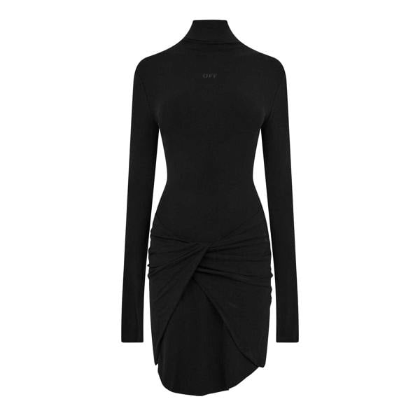 Off-White Womens/Ladies Twist Midi Dress - Black - 