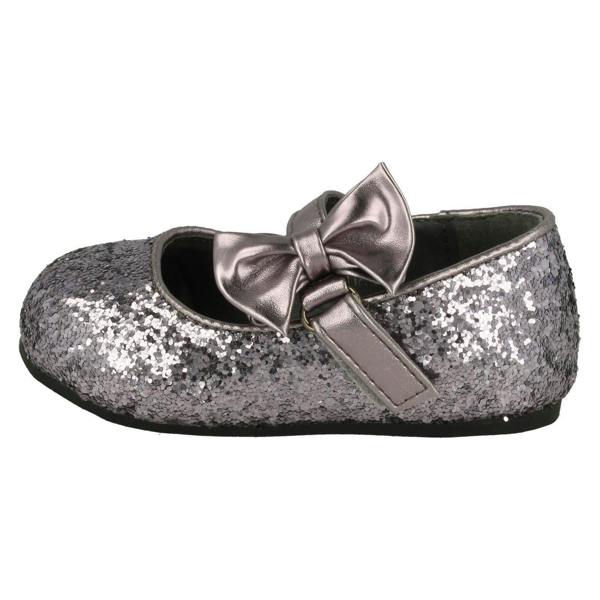 Spot On Girls Spot On Glitter Bow Detail Party Flats