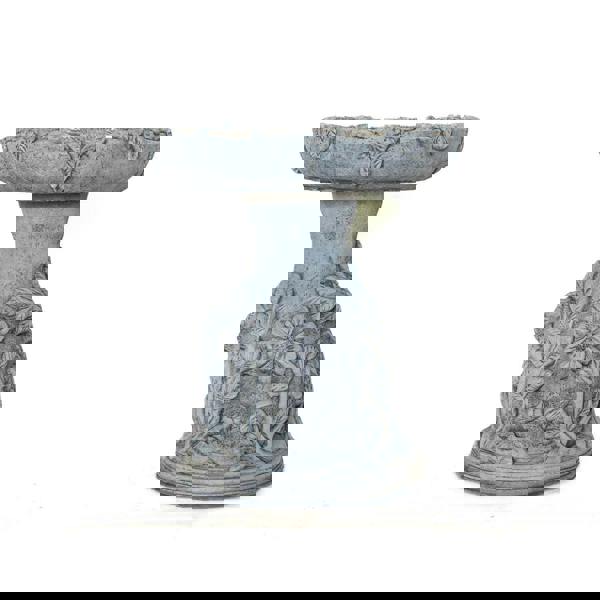 English Oak Design Stone cast Bird Bath Bird feeder