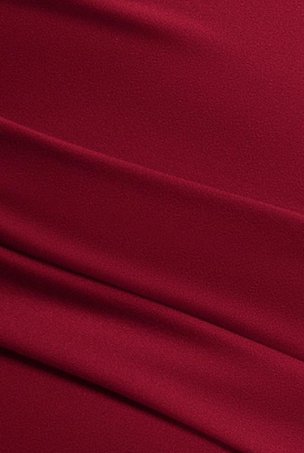 Scuba Bardot Pleated Midi Dress - Wine DR4135P