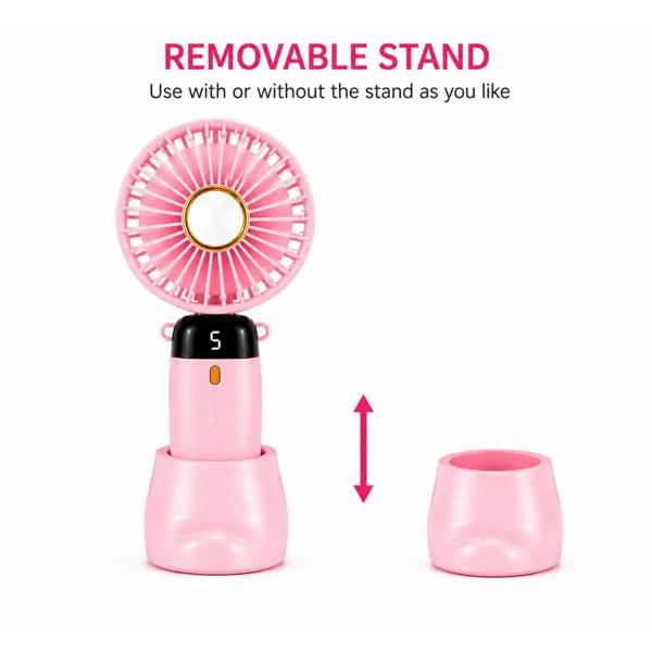 Dyzi Portable Handheld Mini Fan Rechargeable with Stand USB C 3 Speed