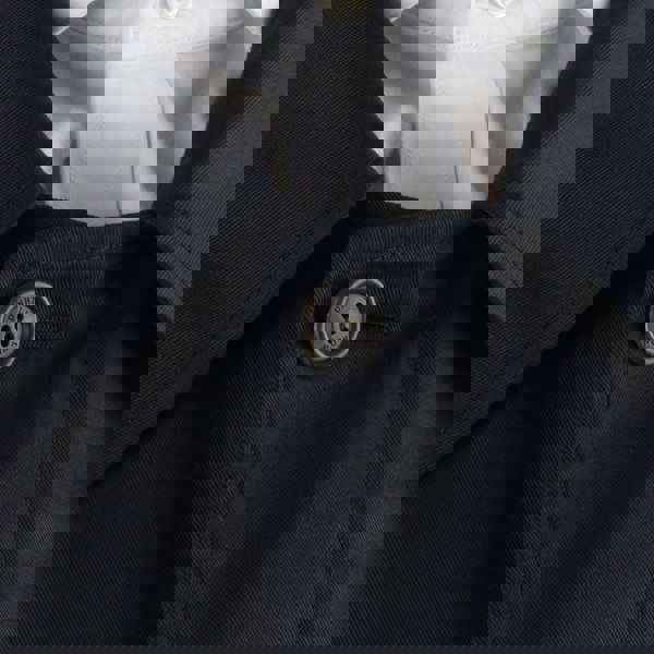 Dunhill luxurious mac in a twill black cotton fabric