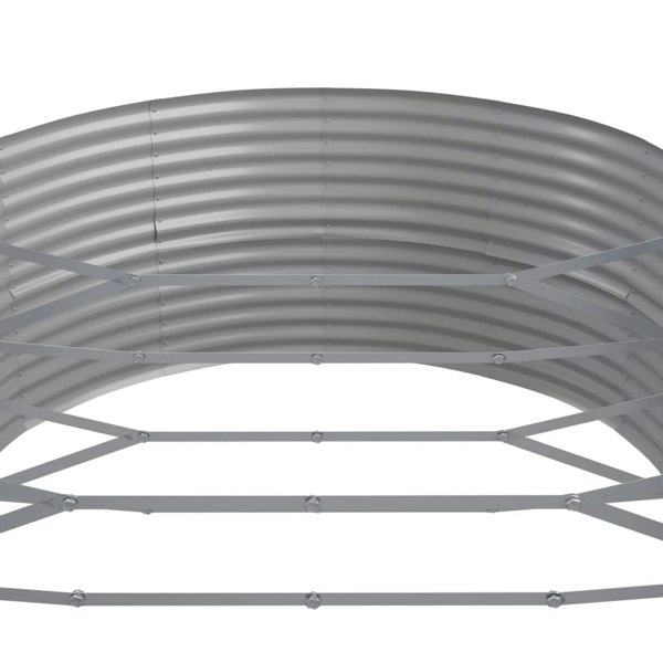 Berkfield Garden Raised Bed Powder-coated Steel 584x140x68 cm Grey