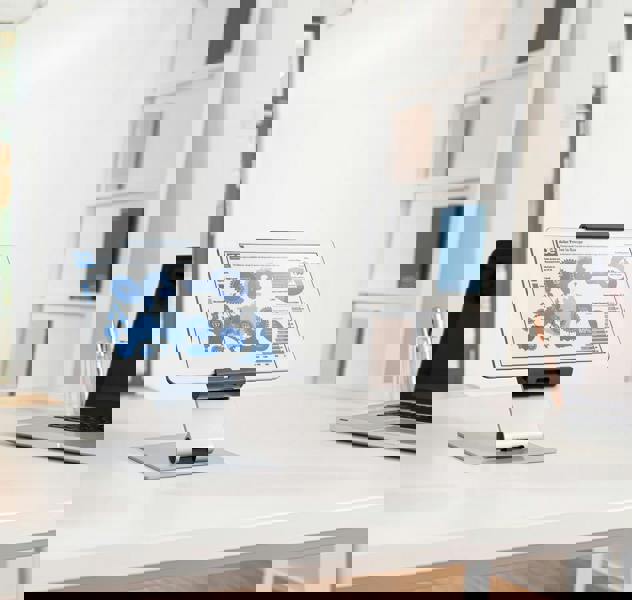 Durable Aluminium Foldable Tablet Holder iPad Desk Stand | Lockable & Rotatable