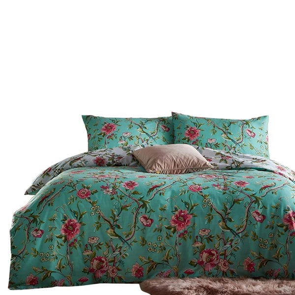 Furn Chinoiserie Vintage Duvet Cover Set - Bright Jade