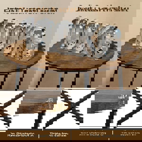 Levede Dining Table Round Kitchen 4 Person Coffee Restaurant Metal Base 80cm