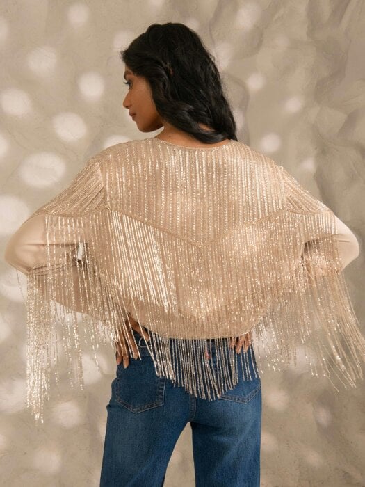 Rose & Nancy Scarlett Jacket Ivory and Soft Pearl