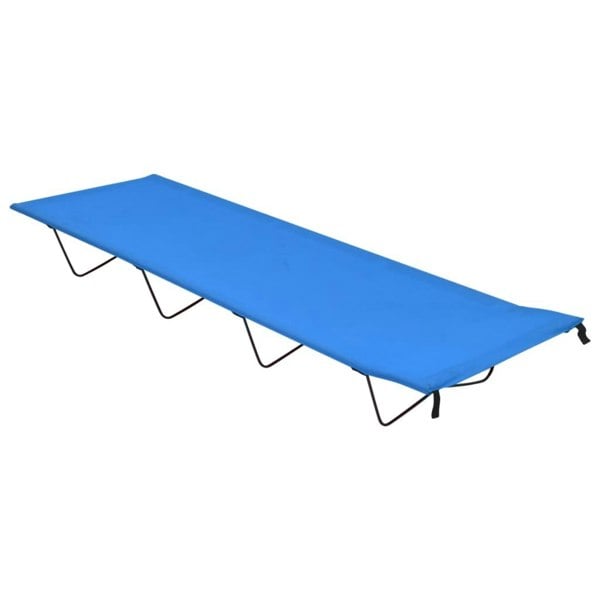 Berkfield Camping Bed 180x60x19 cm Oxford Fabric and Steel Blue