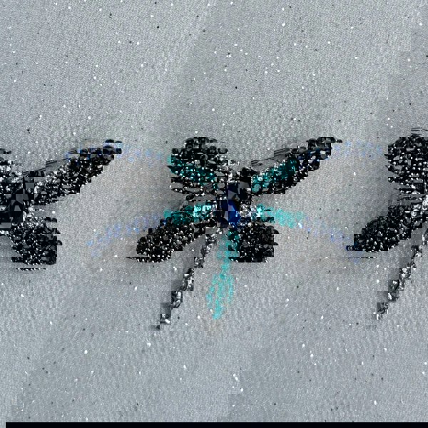Blue Dragonfly Brooch Crystal, Light Blue Dragonfly Brooch, Dragonfly Brooch,Blue Brooch, Light Blue Brooch 