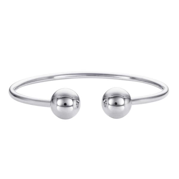 Zavana Stainless Steel Torque Bangle Cuff Bracelet for Women, Open Cuff Design